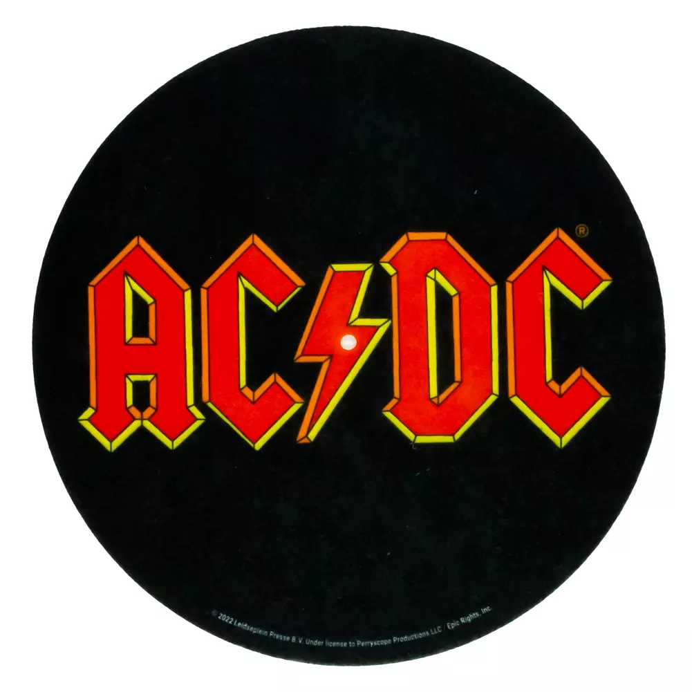 AC/DC Logo Black Felt Record Slipmat