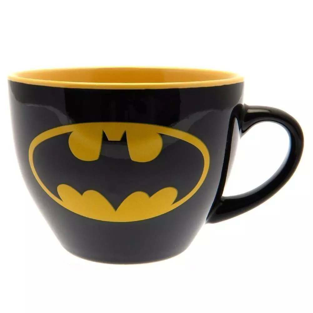 Batman Ceramic Cappuccino Mug and Stencil Set
