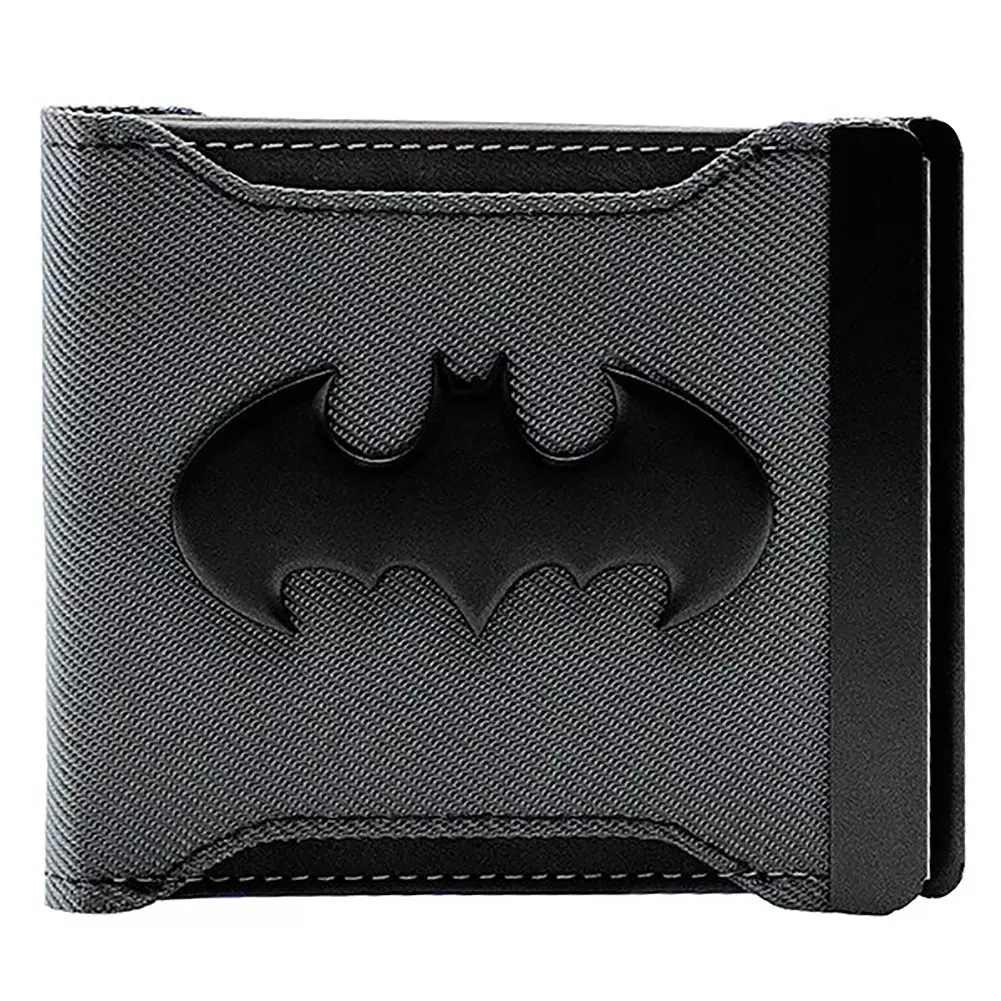 Batman Black and Grey Metal Logo Premium Wallet