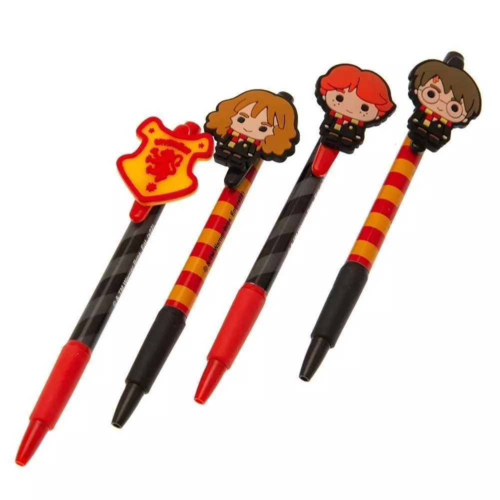 Harry Potter 4 pack Rubber Charm Ballpoint Pens