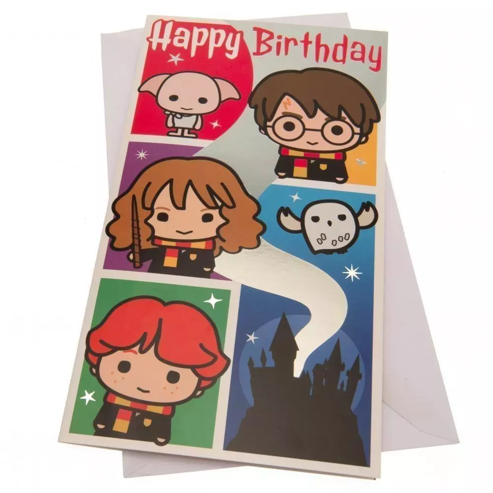 Harry Potter Chibi Characters Birthday Card