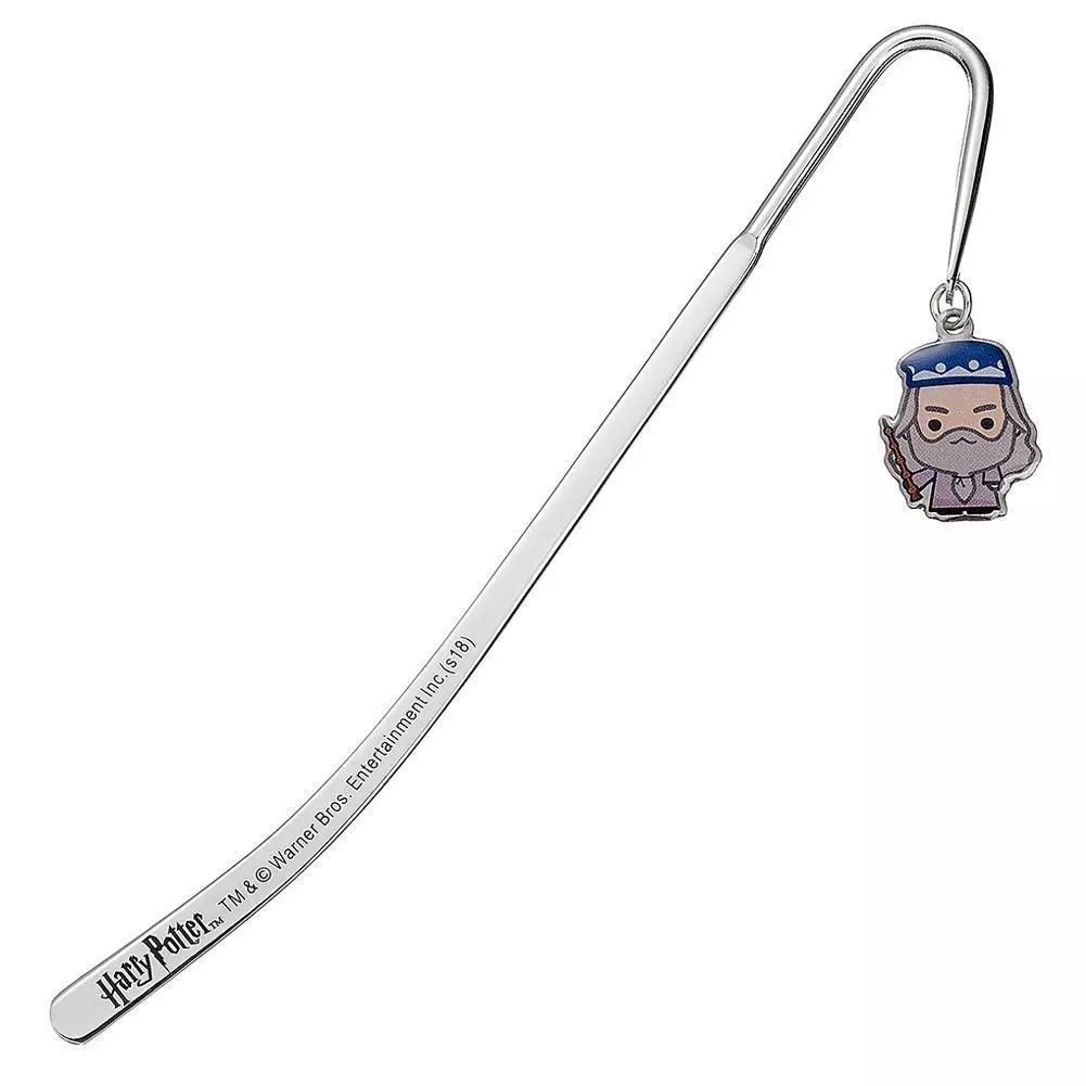 Harry Potter Chibi Dumbledore Silver Plated Charm Bookmark