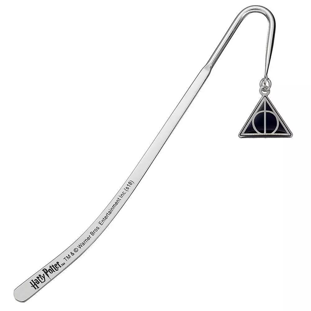 Harry Potter Deathly Hallows Silver Plated Charm Bookmark