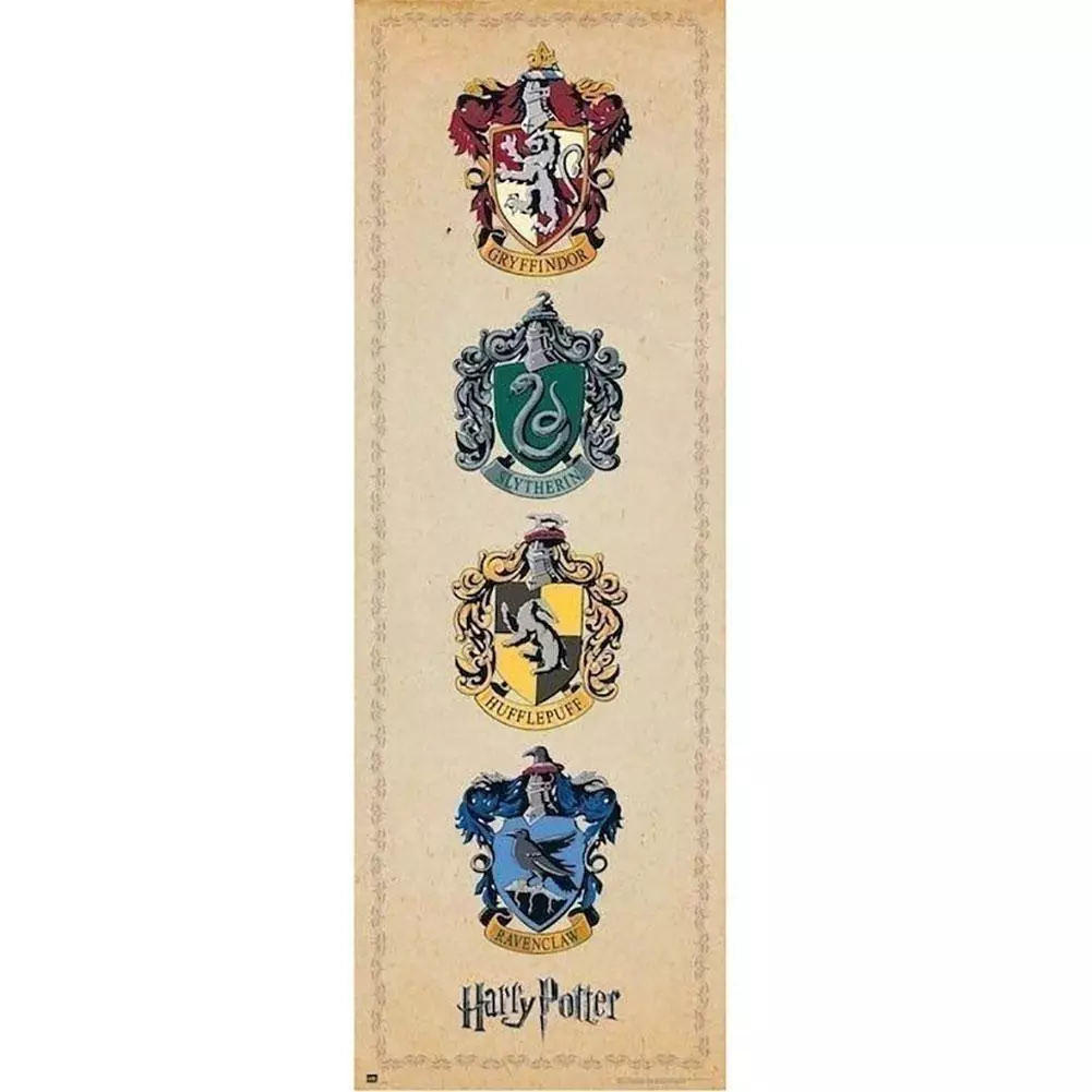 Harry Potter House Crests Rolled Door Poster
