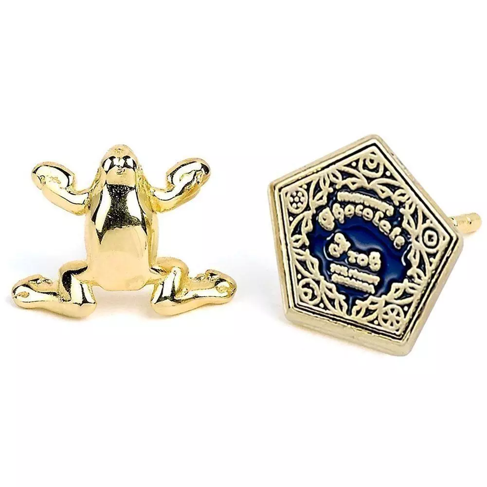 Harry Potter Chocolate Frog Gold Plated Earrings 