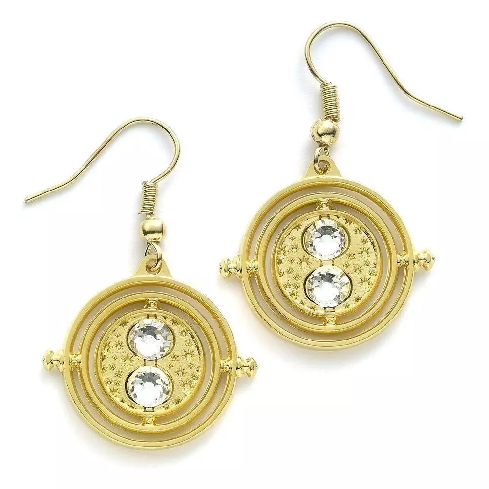 Harry Potter Time Turner Gold Plated Earrings 