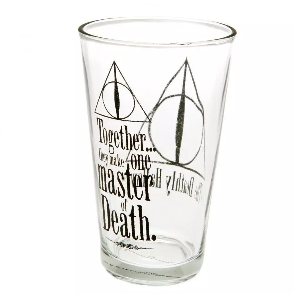 Harry Potter Deathly Hallows Classic Printed Large Glass 