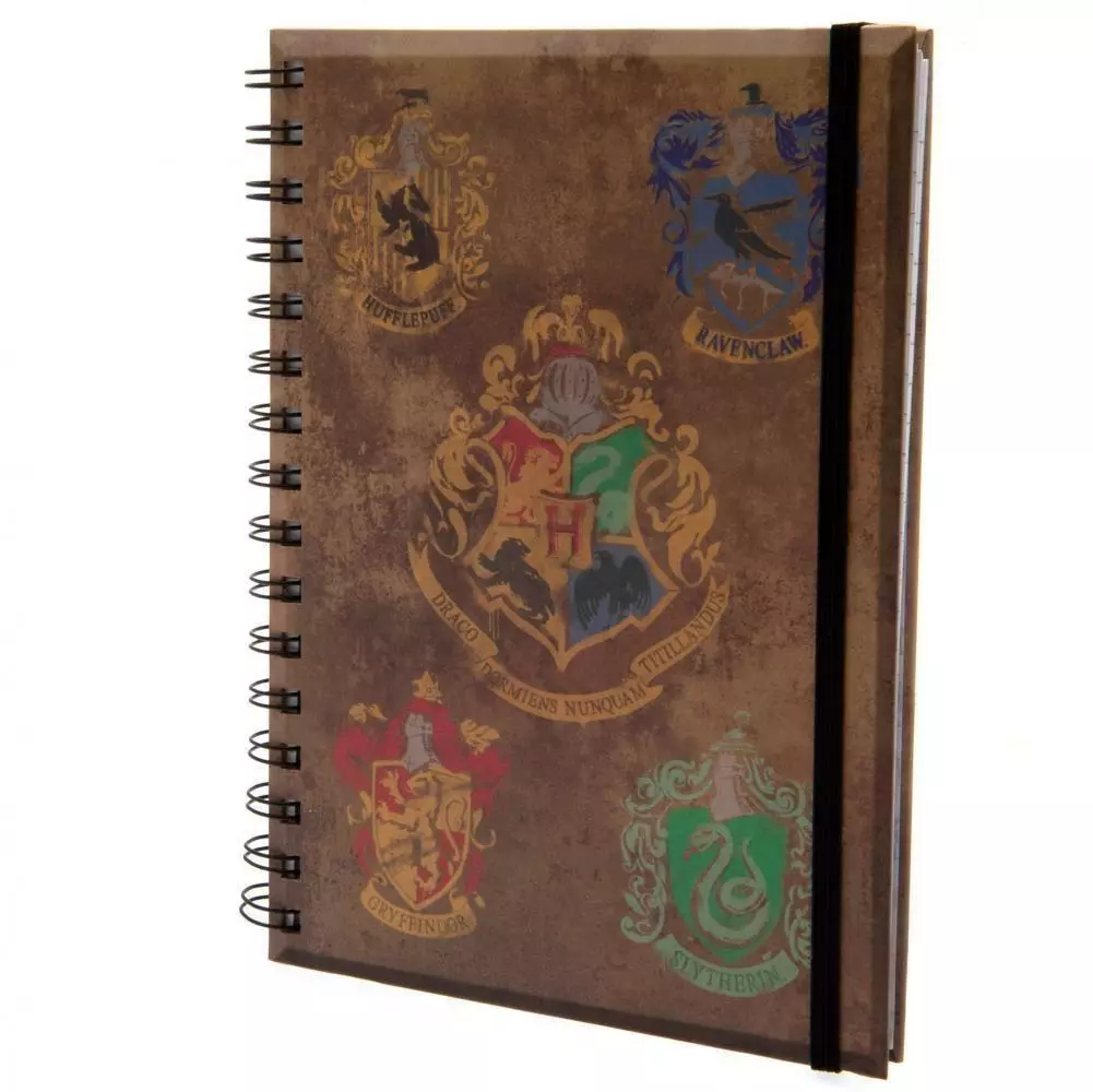 Harry Potter House Crests Hardback A5 Notebook 