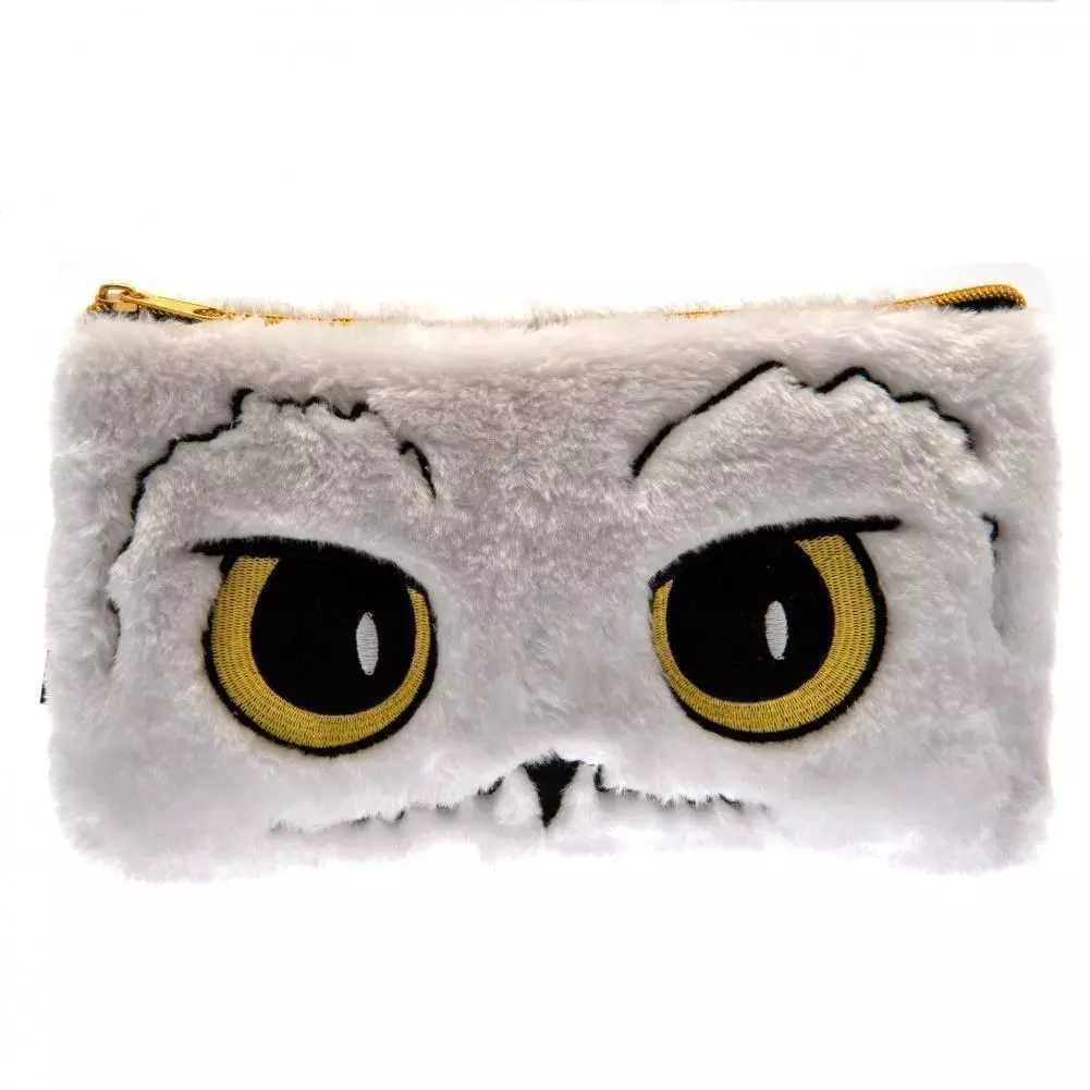 Harry Potter Hedwig Owl Soft Plush Zipped Pencil Case 