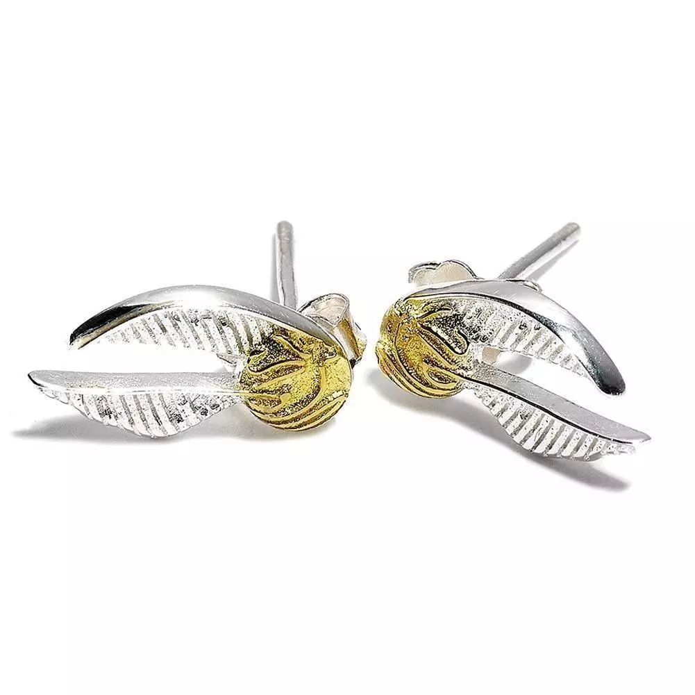 Harry Potter Golden Snitch Silver Plated Earrings 