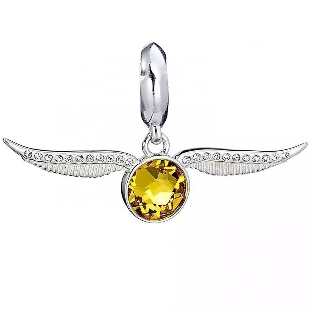 Harry Potter Golden Snitch Sterling Silver Crystal Charm 