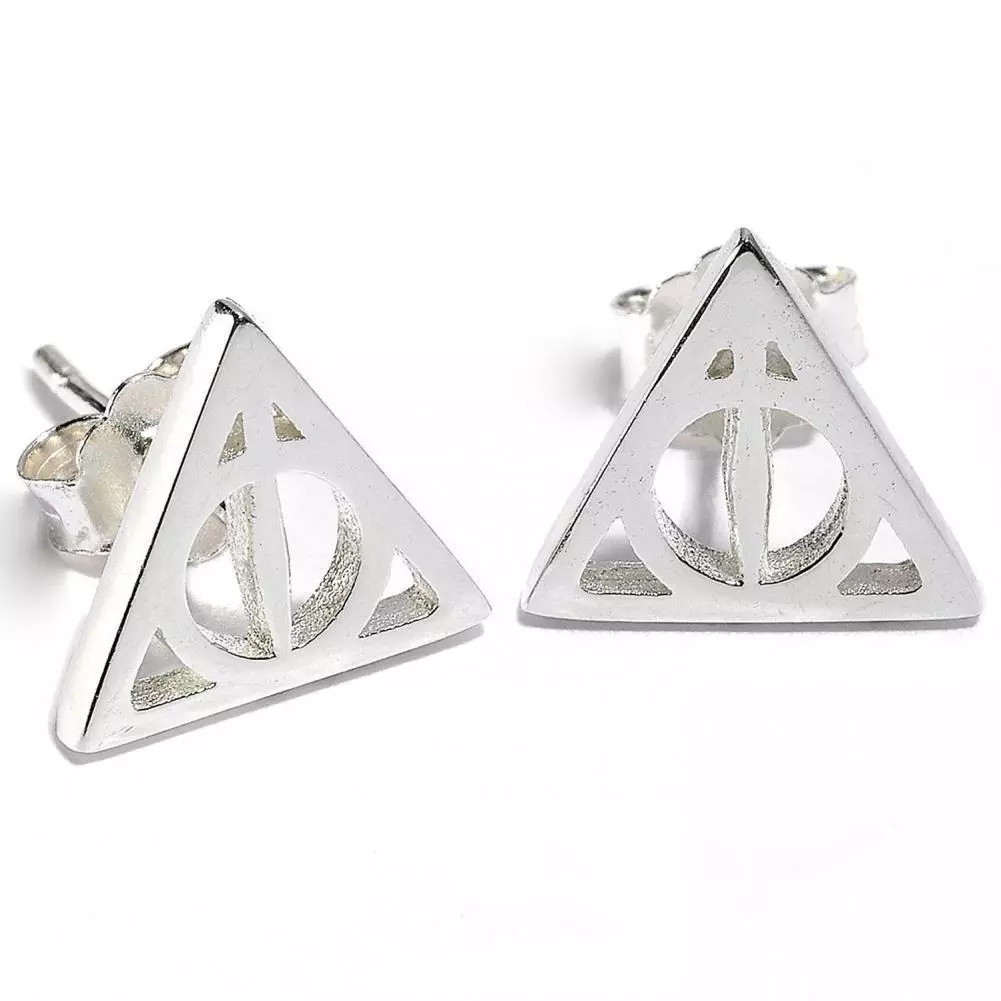 Harry Potter Deathly Hallows Sterling Silver Earrings 