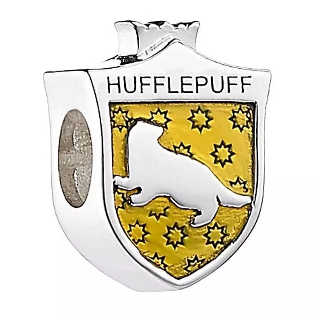 Harry Potter Hufflepuff Sterling Silver Spacer Bead 