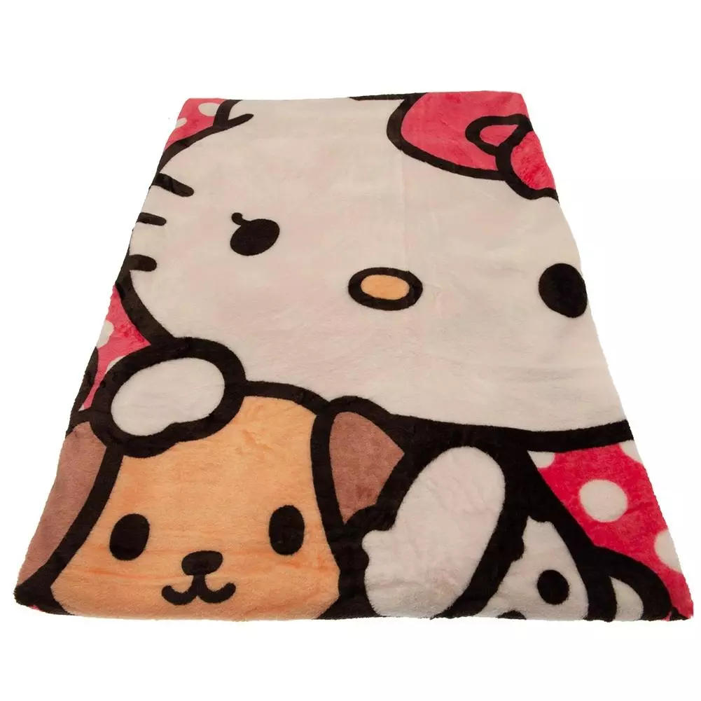Hello Kitty and Dog Premium Fleece Blanket