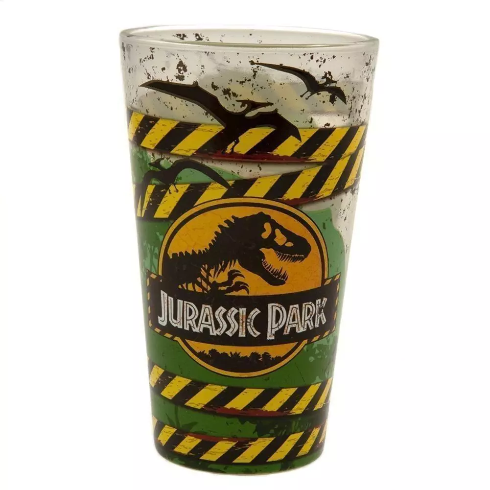 Jurassic Park Logo Premium Large Glass