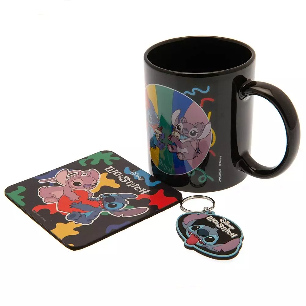 Lilo & Stitch Ceramic Mug Coaster and Keyring Set