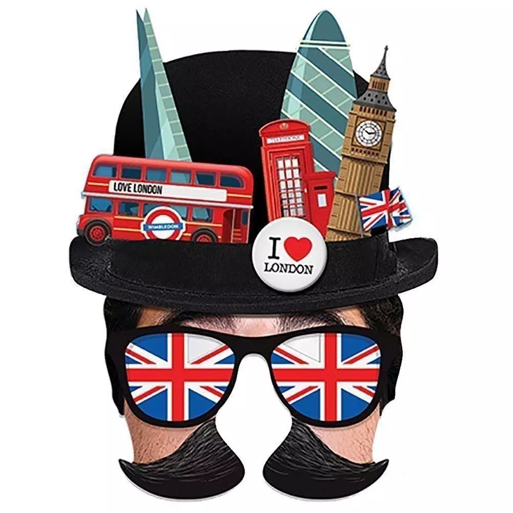 London Tourist Printed Flat Face Mask