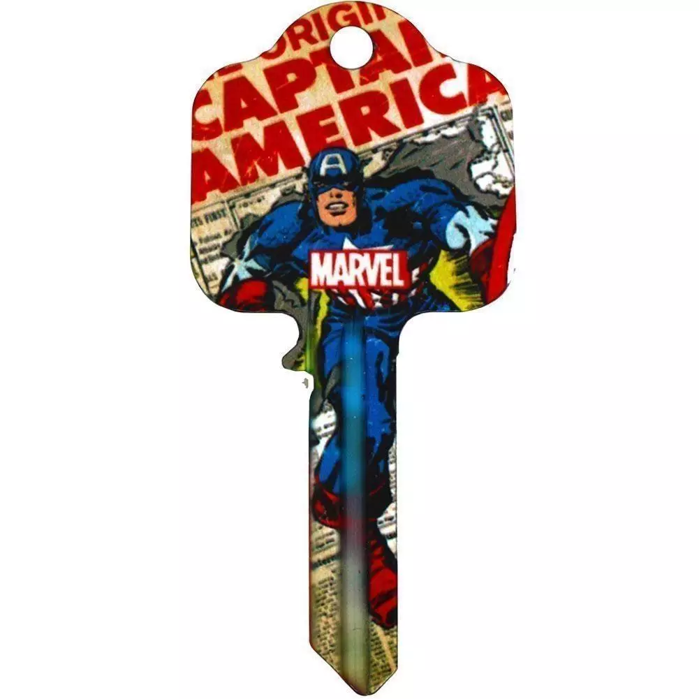 Marvel Comics Captain America Ready To Cut Blank Door Key 