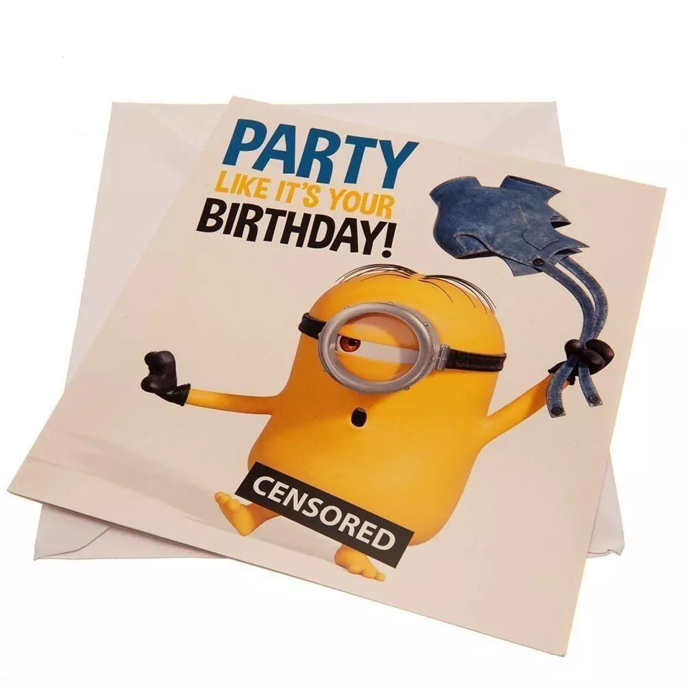 Minions Party Birthday Card 