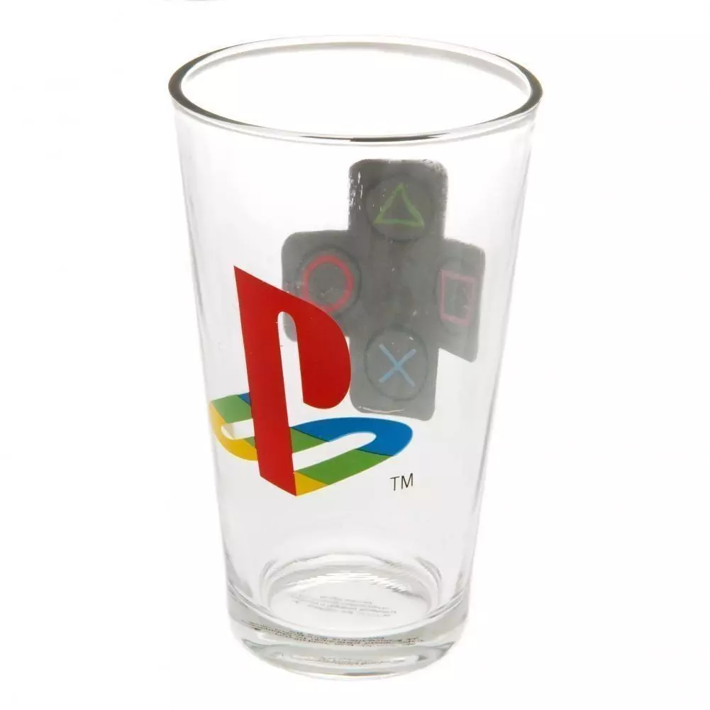 Playstation Logo & Buttons Classic Printed Large Glass