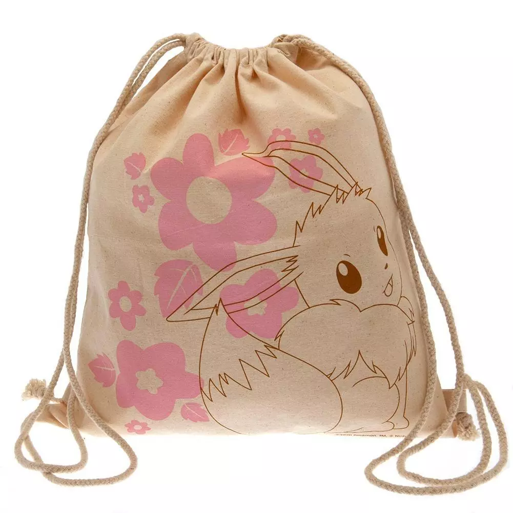 Pokemon Eevee Canvas Drawstring Bag 