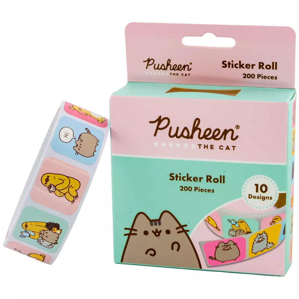 Pusheen 200 Piece Roll Themed Sticker Box