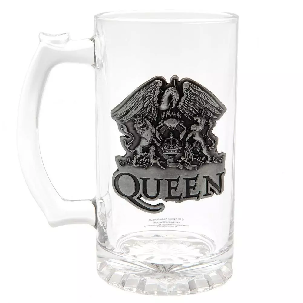 Queen Heavy Stein Glass Tankard