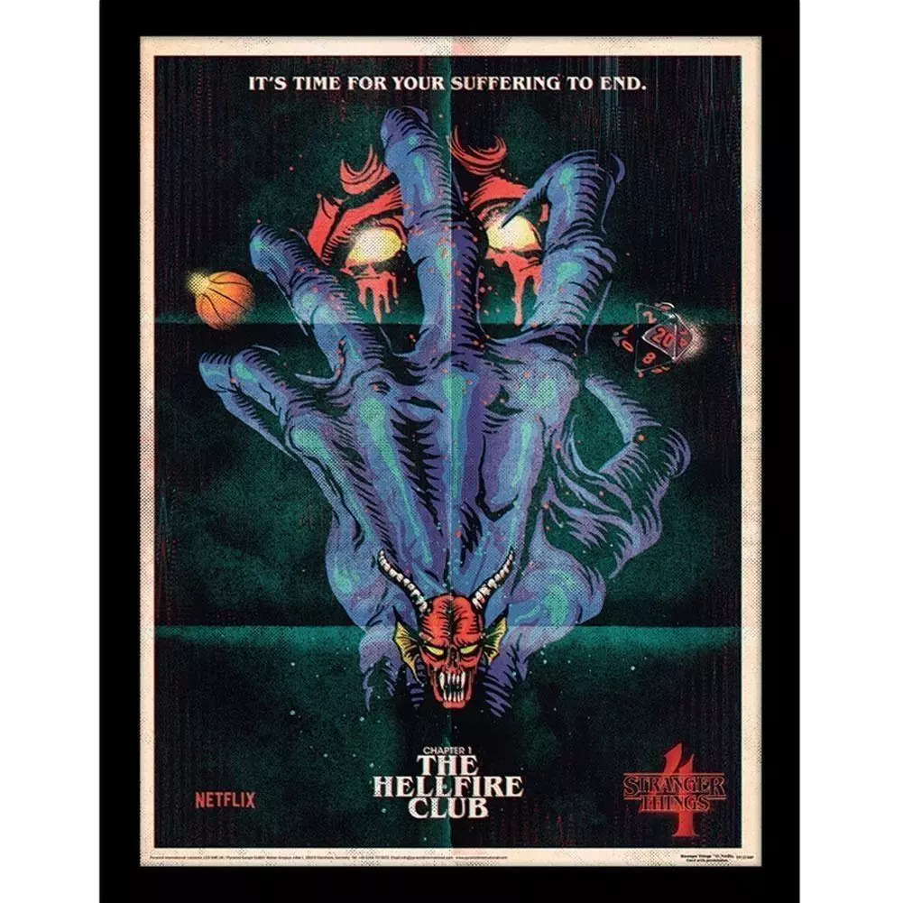 Stranger Things Hellfire Club 16 x 12 Framed Picture 