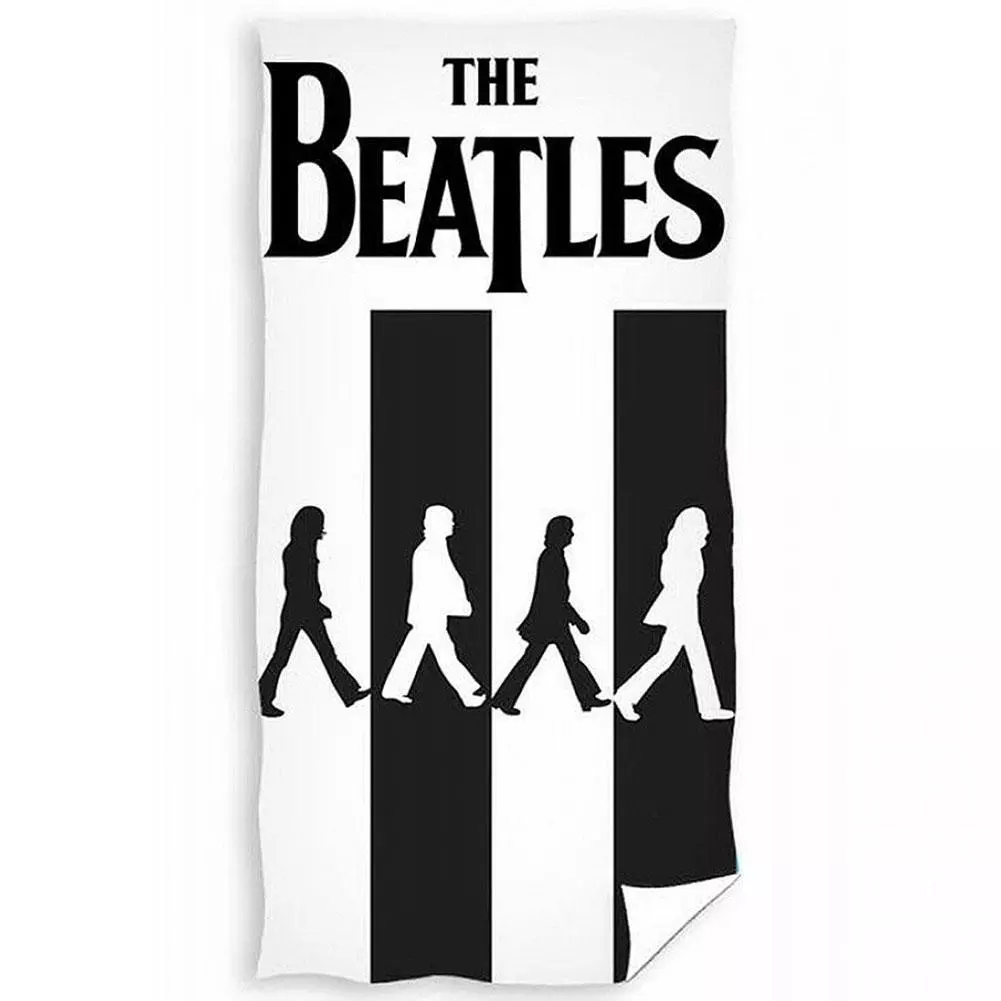 The Beatles Silhouette Stripe Velour Beach Towel