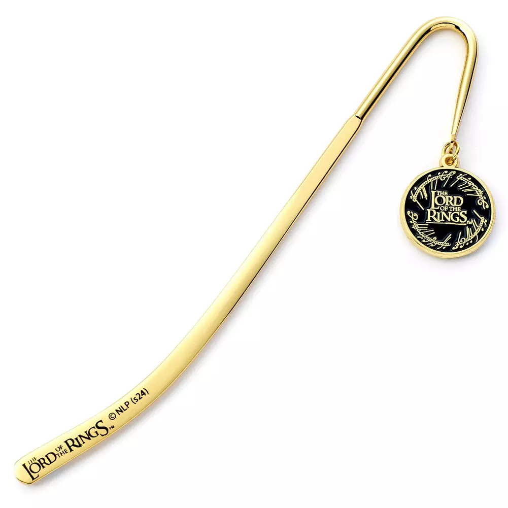 The Lord Of The Rings Logo Gold Plated Charm Bookmark