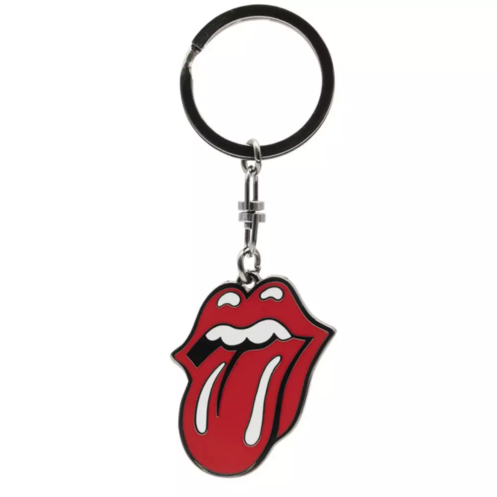 The Rolling Stones Lips and Tongue Logo Metal Keyring 