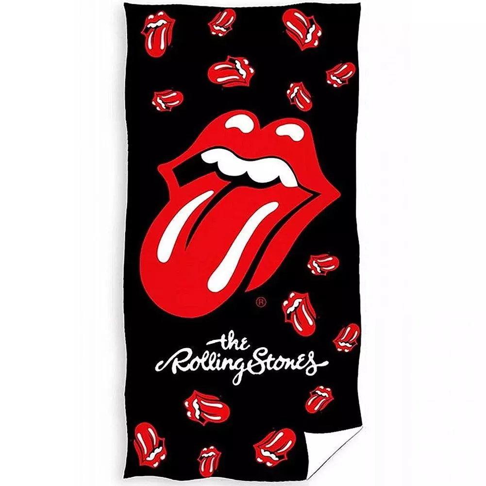 The Rolling Stones Tongues Velour Beach Towel