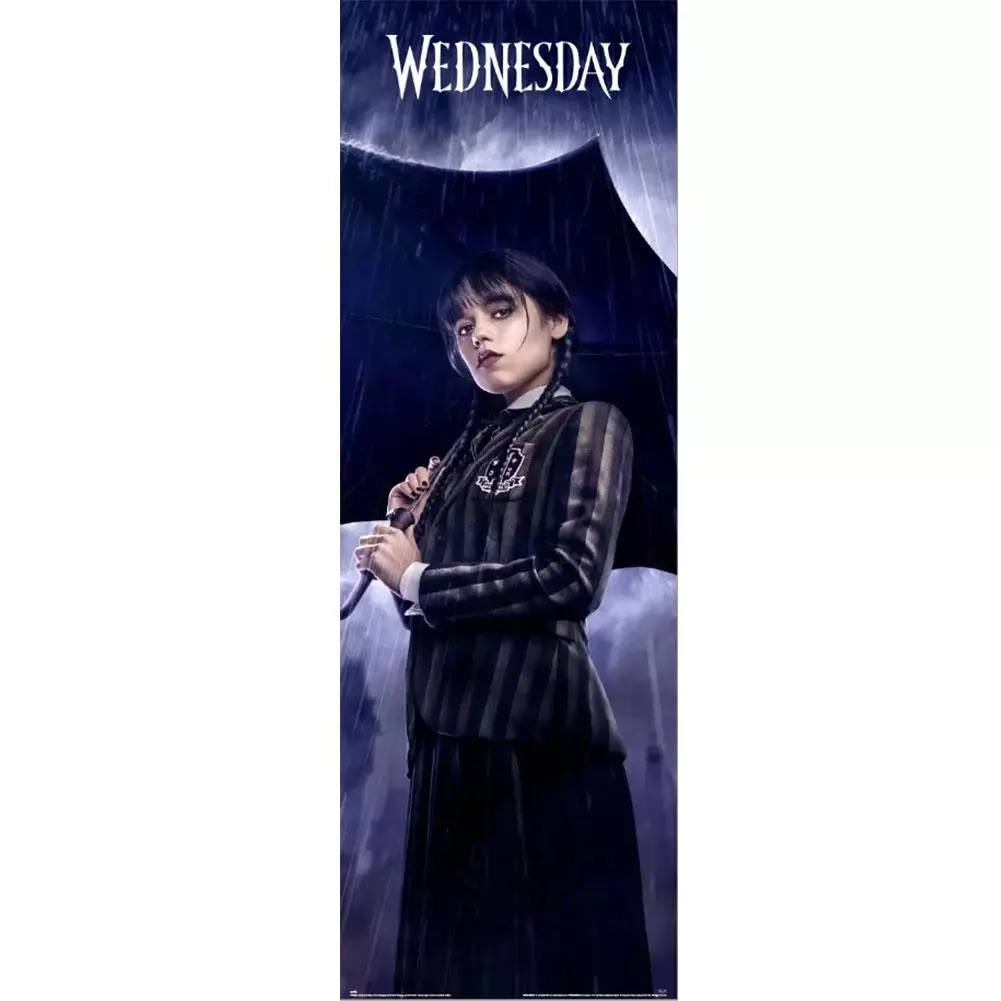 Wednesday Addams Downpour Rolled Door Poster 