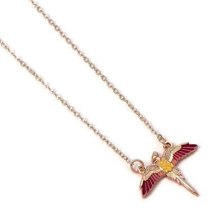 Harry-Potter-Rose-Gold-Plated-Necklace-Fawkes-1