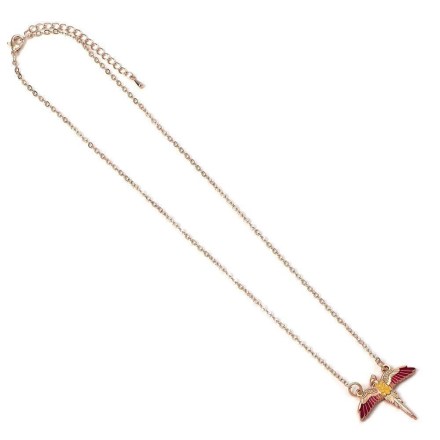 Harry-Potter-Rose-Gold-Plated-Necklace-Fawkes-2