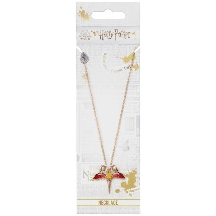 Harry-Potter-Rose-Gold-Plated-Necklace-Fawkes-3