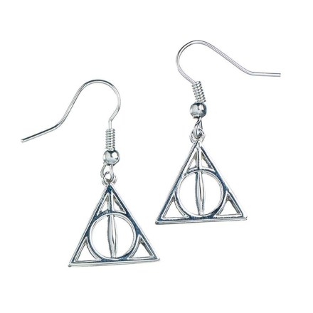 Harry-Potter-Silver-Plated-Earrings-Deathly-Hallows