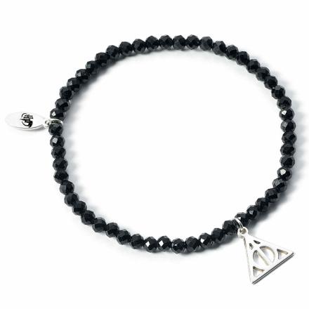 Harry-Potter-Stone-Bracelet-With-Sterling-Silver-Charm-Deathly-Hallows