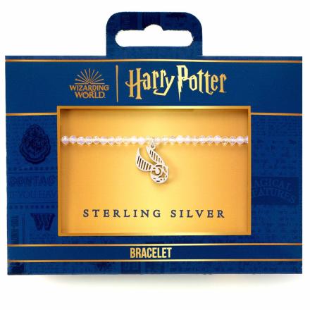 Harry-Potter-Stone-Bracelet-With-Sterling-Silver-Charm-Golden-Snitch-1