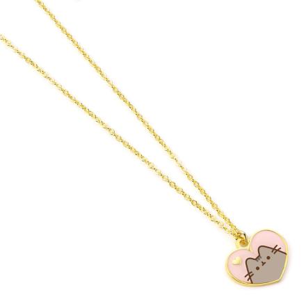 Pusheen-Gold-Plated-Heart-Necklace-1