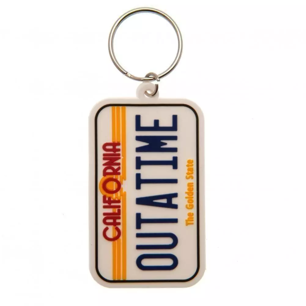 Back To The Future License Plate PVC Keyring 