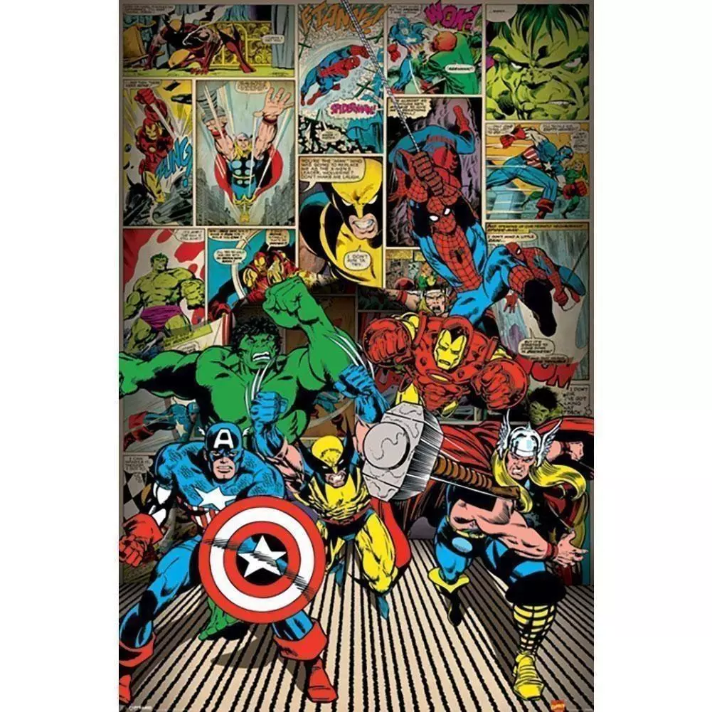 Marvel Comics Heroes Wall Poster 