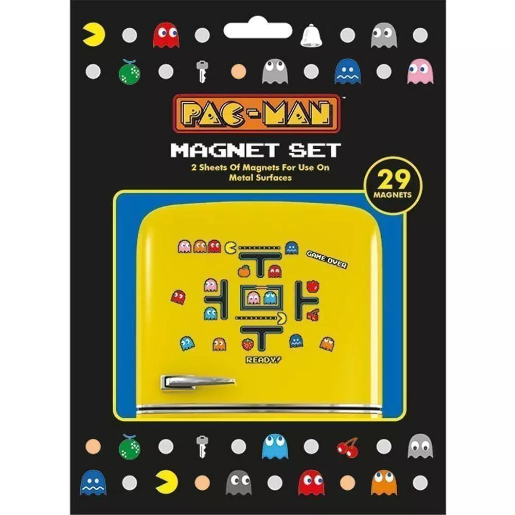 Pac-Man Rubber Fridge Magnet Set