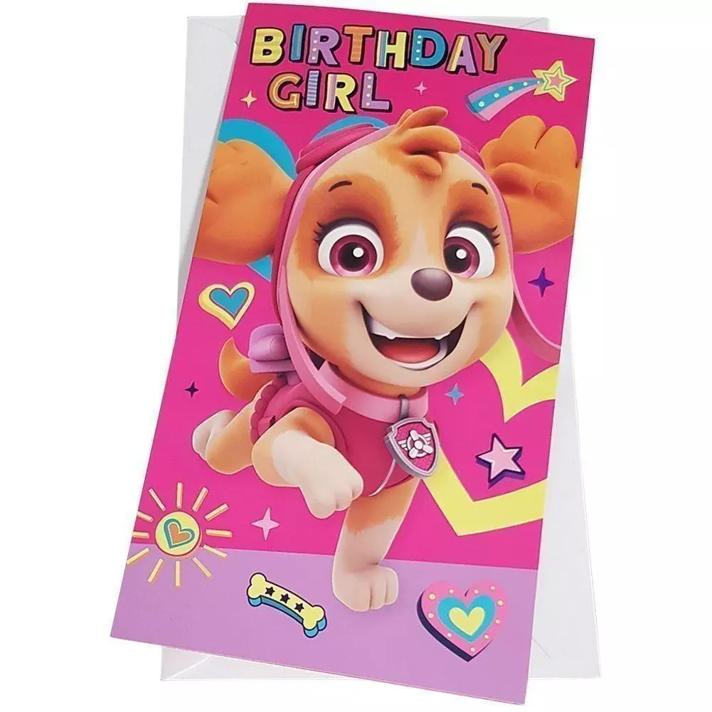 Paw Patrol Girl Birthday Card