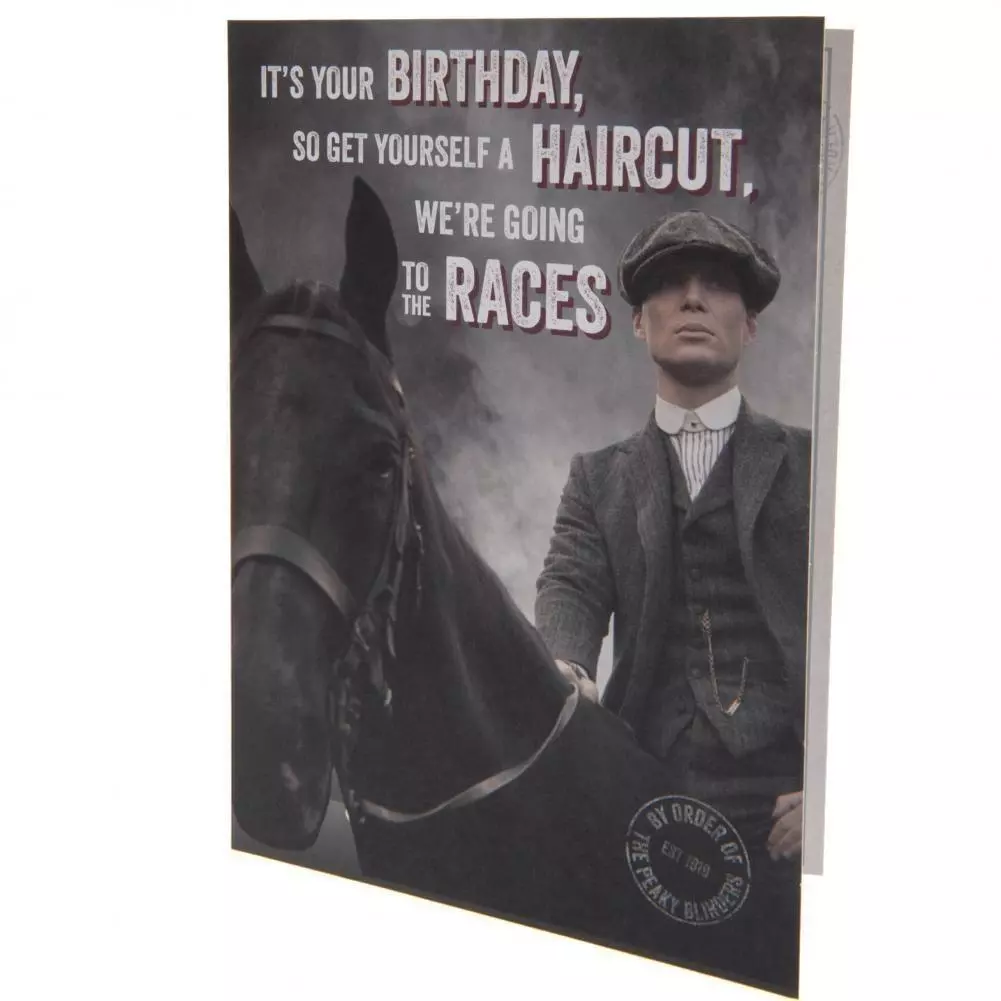 Peaky Blinders Races Birthday Card 