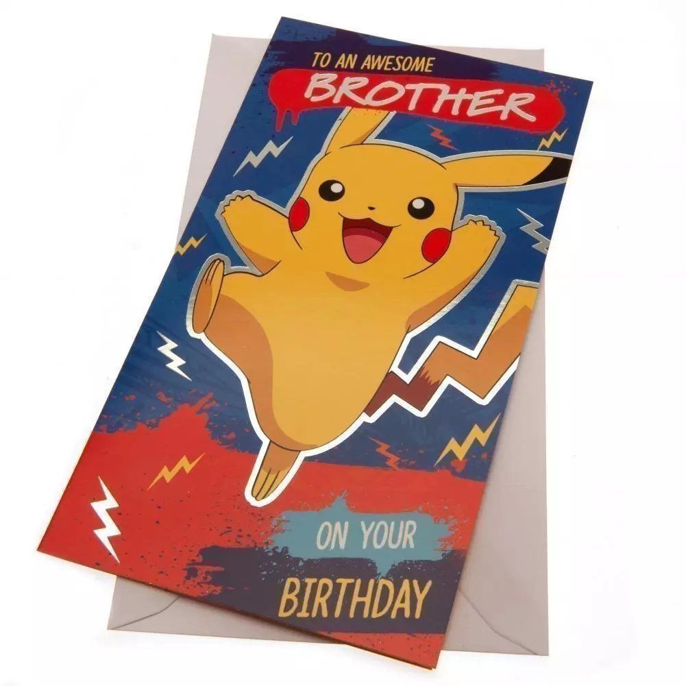 Pokemon Brother Birthday Card 