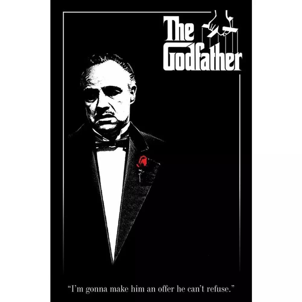 The Godfather Red Rose Wall Poster 