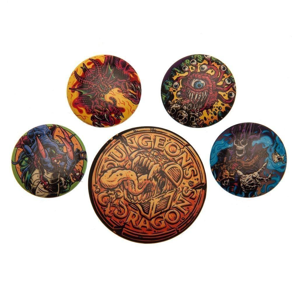 Dungeons Dragons Button Badge Set