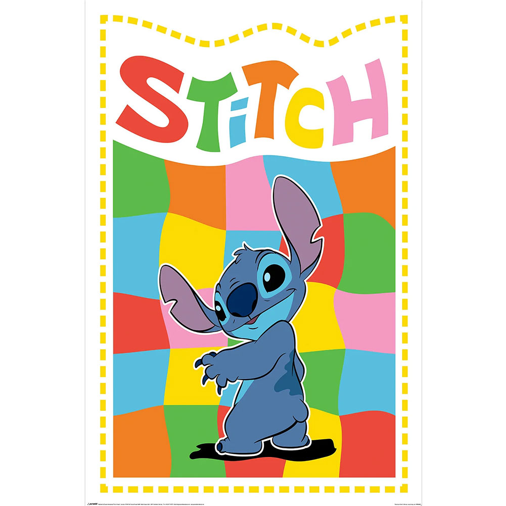 Lilo Stitch Chequered Poster