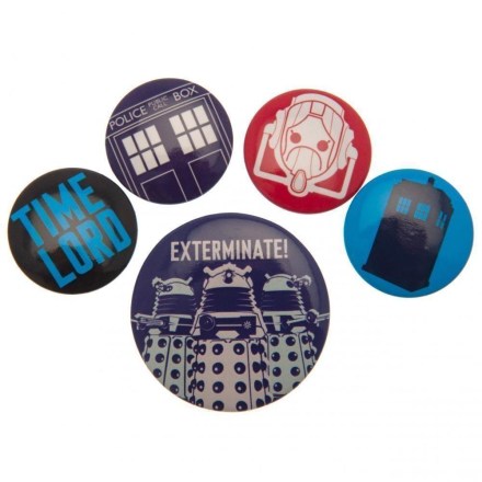Doctor-Who-Button-Badge-Set